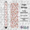 Cancer Ribbon Pen Wraps - Uterine