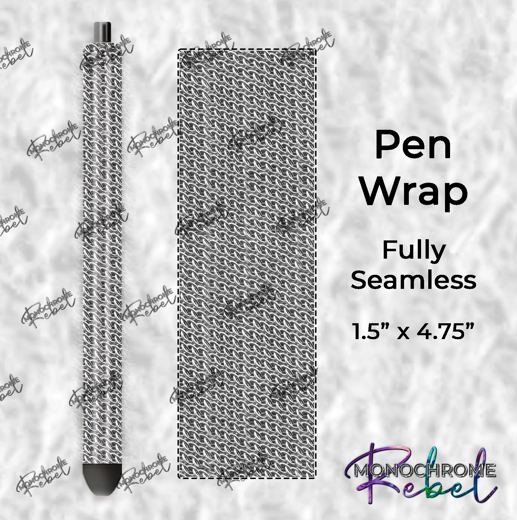 GSG Chainmaille Pen Wraps - Silver