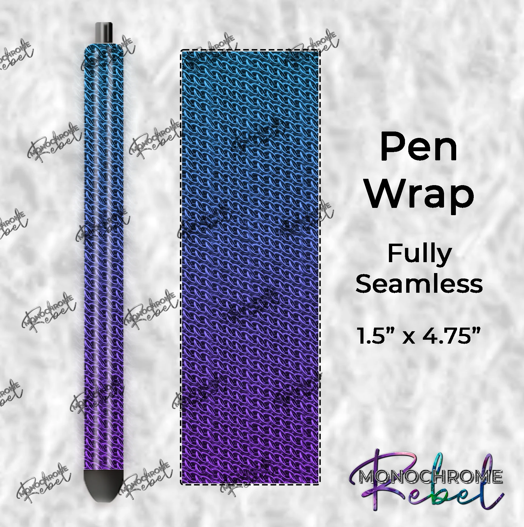 GSG Chainmaille Pen Wraps - Turquoise-Orchid