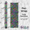 Paisley Pen Wraps - Purple Yellow Fuchsia