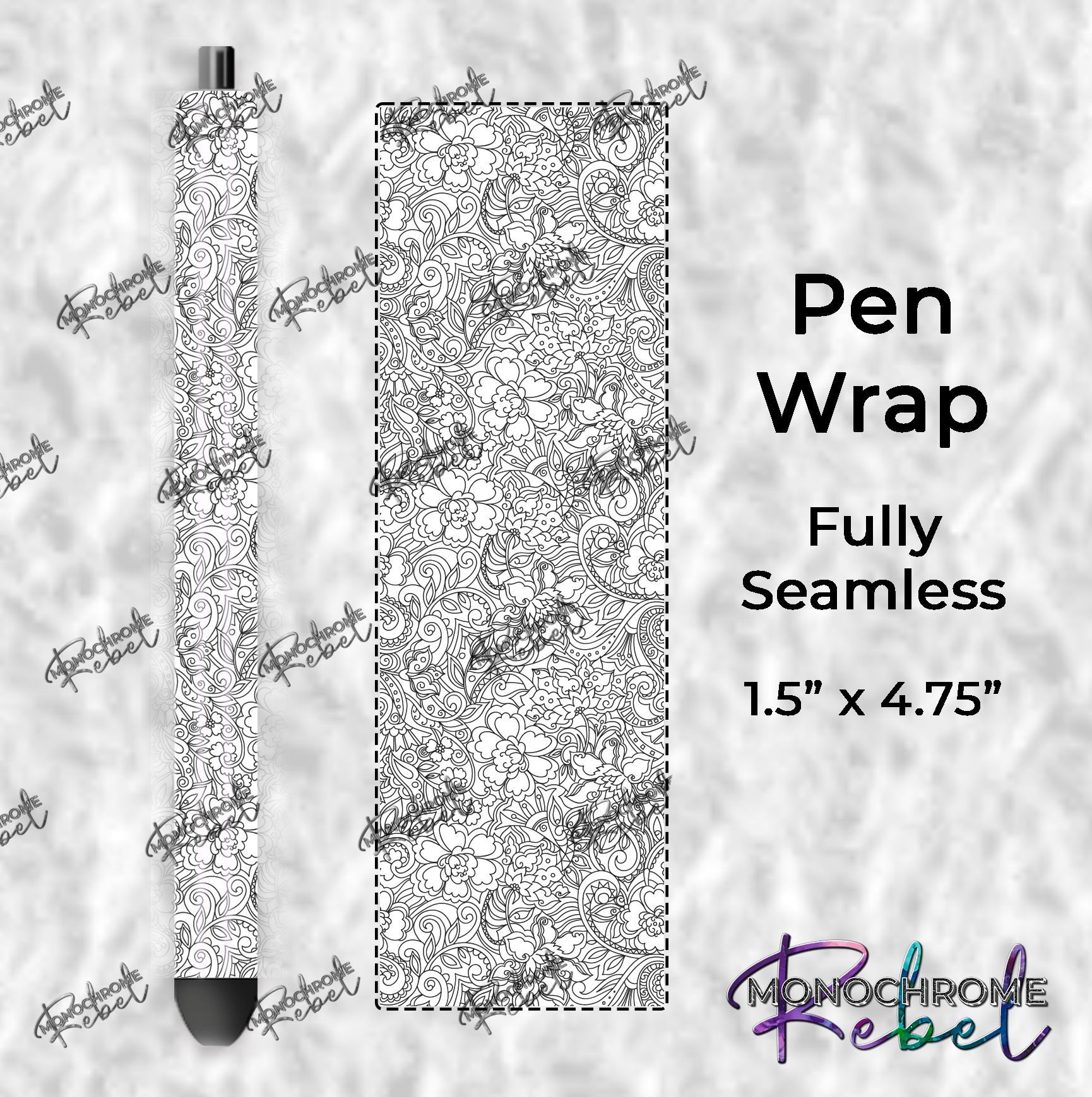 Snarky Words Pen Wraps Bundle - Monochrome Rebel