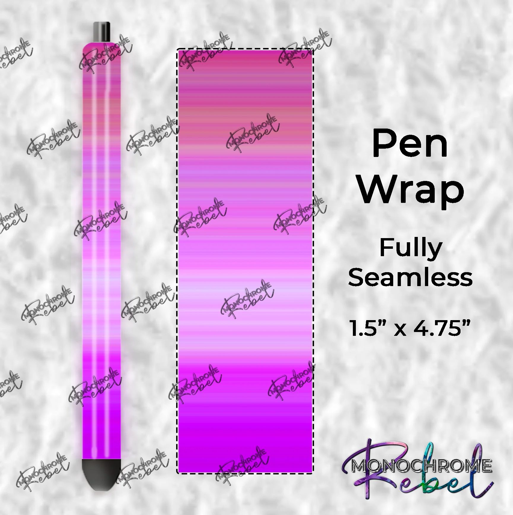 Stripey Gradient Pen Wraps - Pink