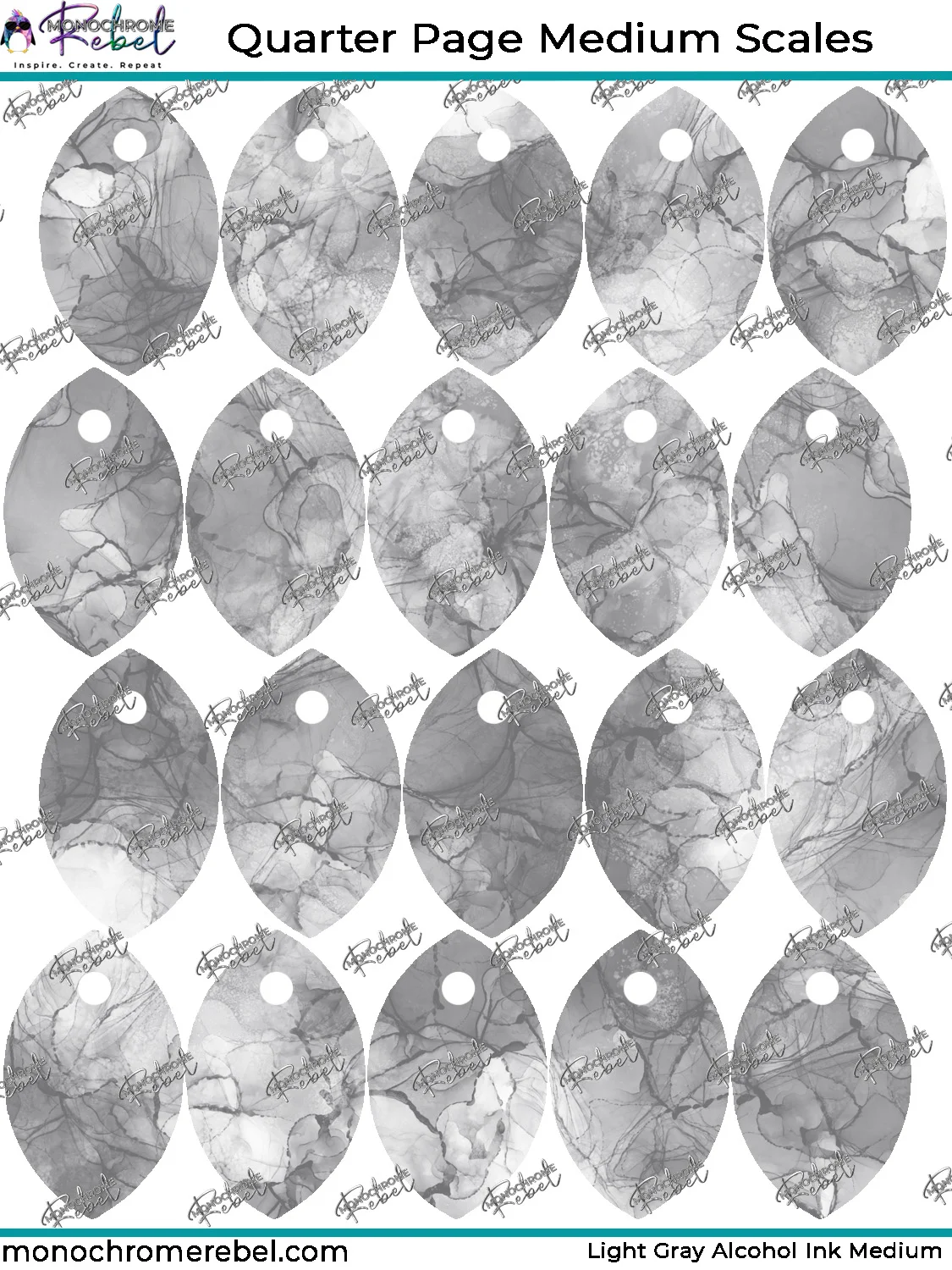 Light Gray Alcohol Ink Upscales - Image 2