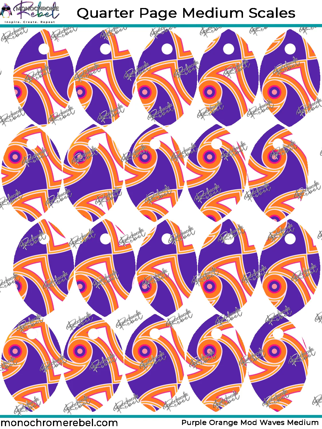 Purple Orange Mod Waves Upscales
