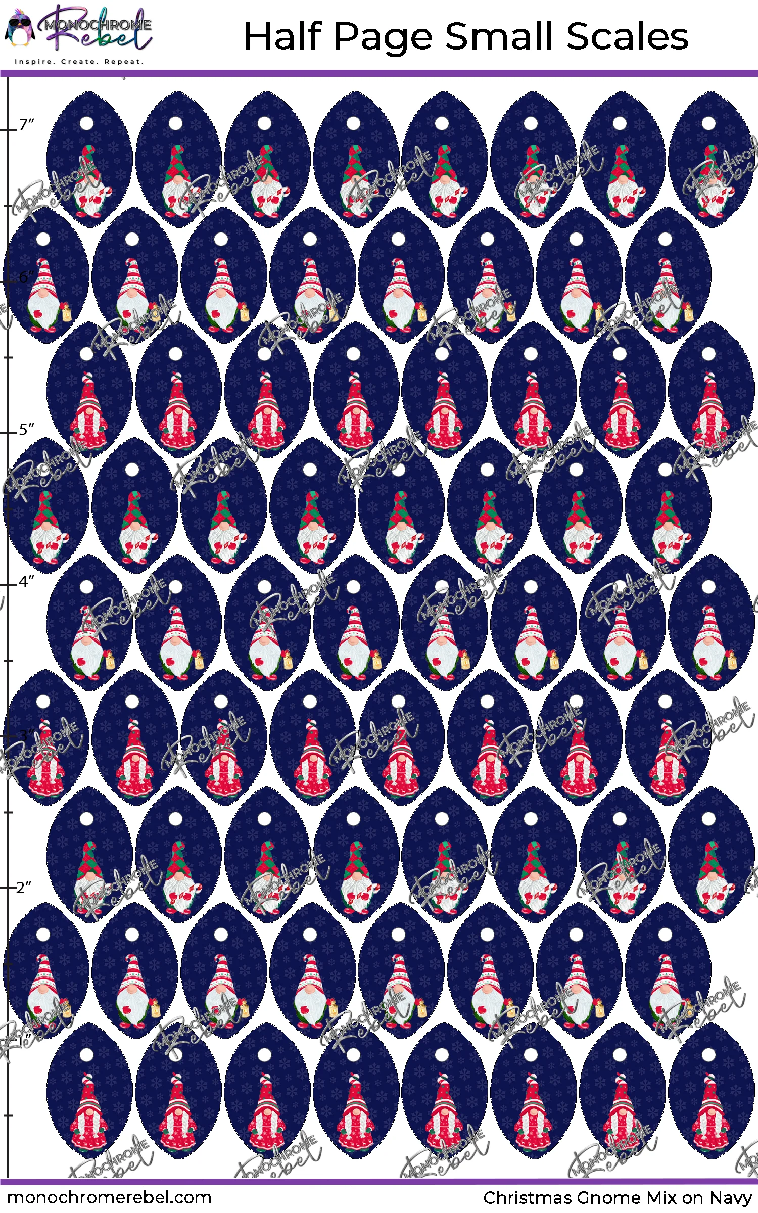 Christmas Gnome Mix on Navy Upscales - Image 4
