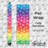 Hearts Rainbow on Rainbow Pen Wrap