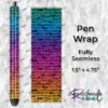 Mum Words Black on Niobium Pen Wrap