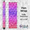 Mum Words White on Pink Funky Fade Pen Wrap