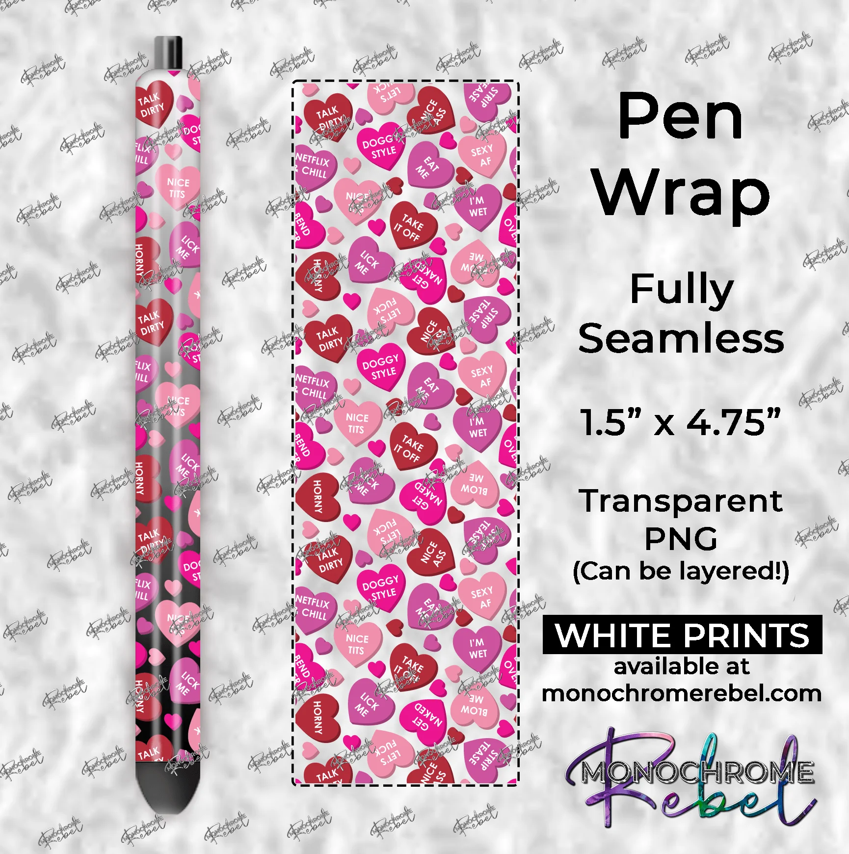 Conversation Hearts - Dirty Pen Wraps Bundle - Image 6