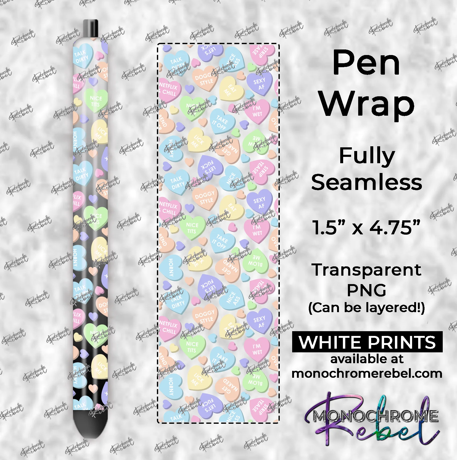 Conversation Hearts - Dirty Pen Wraps Bundle - Image 11