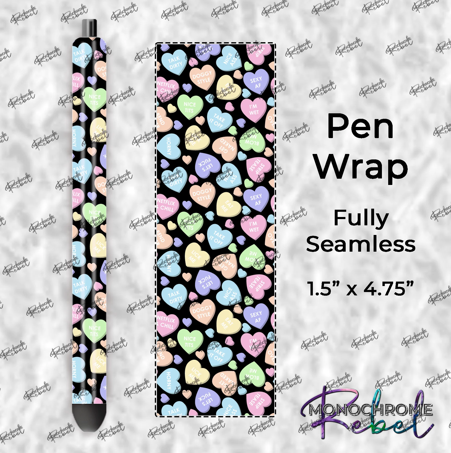 Conversation Hearts - Dirty Pen Wraps Bundle - Image 12