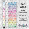 Fuck Words Bright Rainbow Pen Wrap