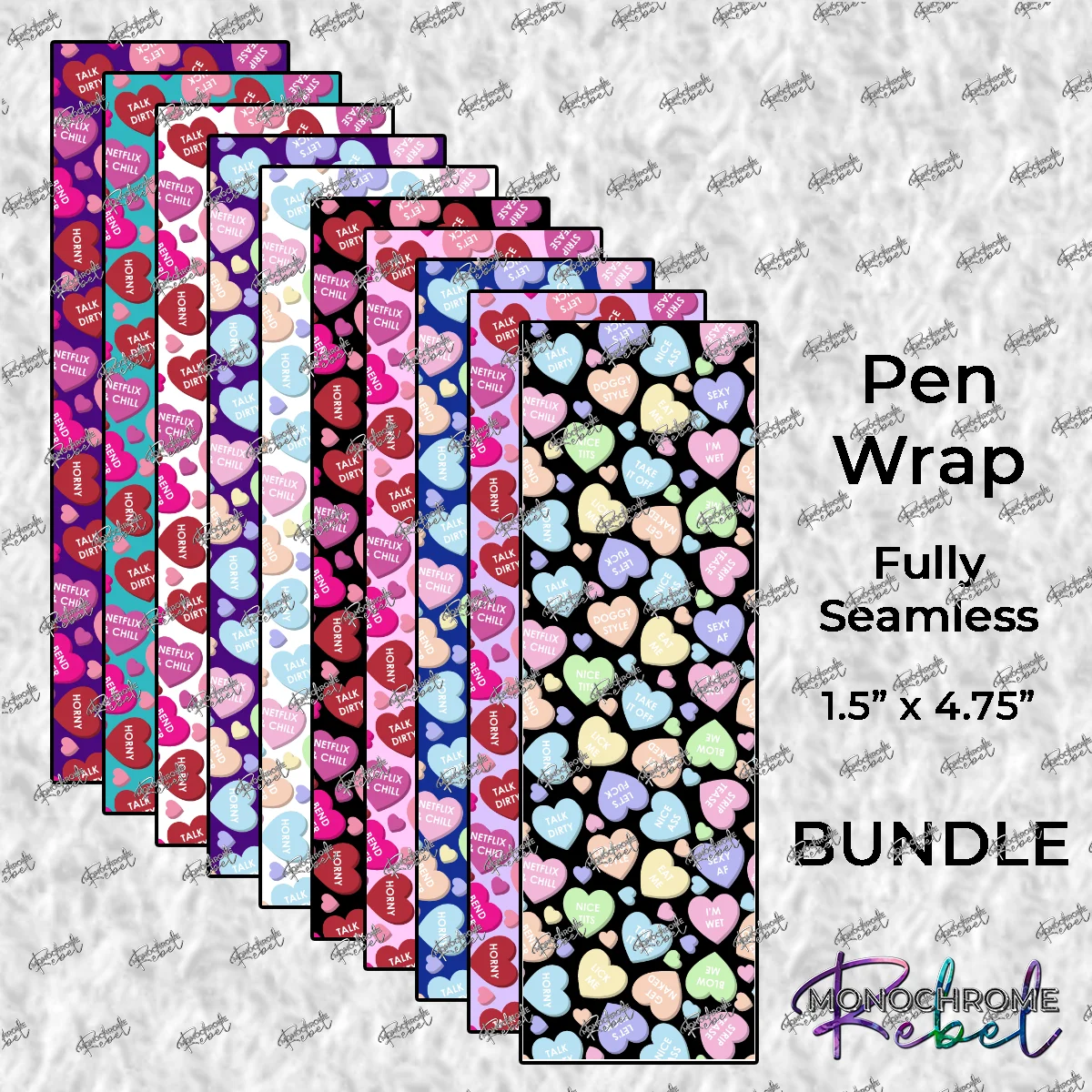 Conversation Hearts - Dirty Pen Wraps Bundle