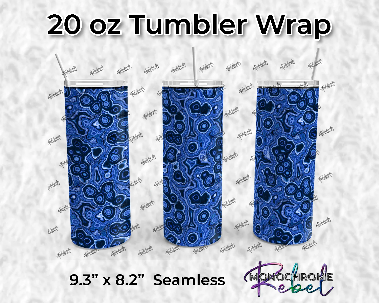 Gemstone Malachite Blue Tumbler Wrap