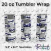 Comic Dad Monochrome Navy Tumbler Wrap