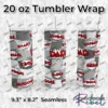 Comic Dad Monochrome Red Tumbler Wrap