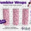 Breast Cancer Ribbons Colored Tumbler Wrap