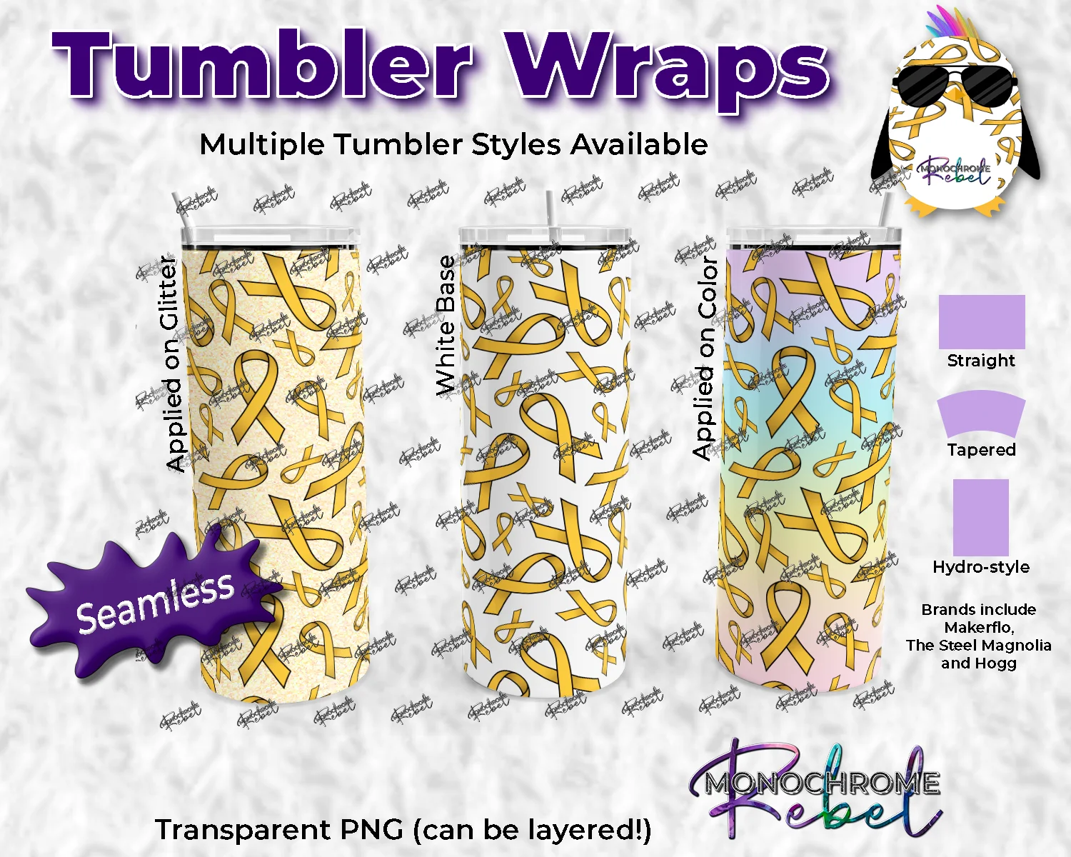Childhood Cancer Ribbons Tumbler Wrap