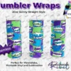 Comic Mum Purple Lime Turquoise Tumbler Wrap